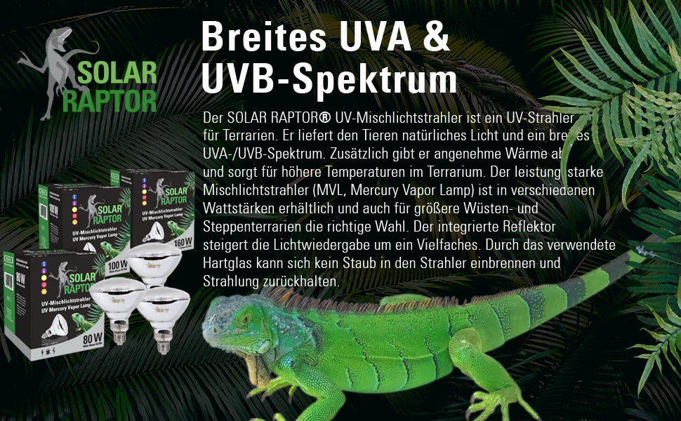 SOLAR RAPTOR® UV-Mischlichtstrahler UVB