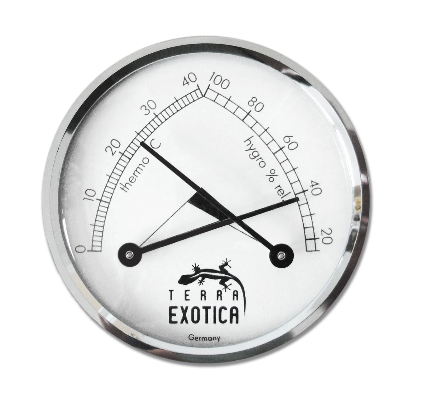 Terra Exotica Thermo-Hygrometer analog mit Silberring