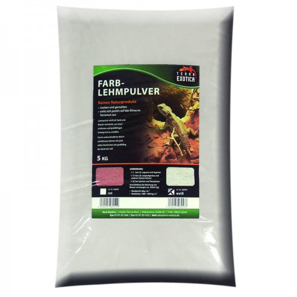 Terra Exotica Lehmpulver Lehm weiß 800g, 5kg. 25kg