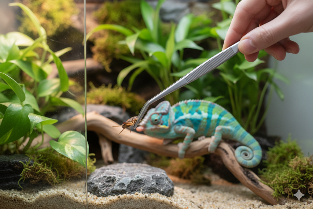 Futterpinzette Edelstahl 25 cm – gewinkelt