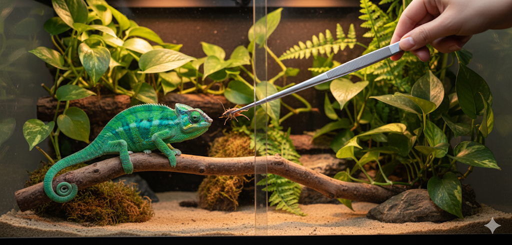 Futterpinzette Edelstahl 30 cm – gerade