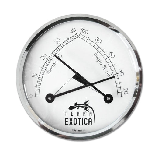 Terra Exotica Thermo-Hygrometer analog mit Silberring