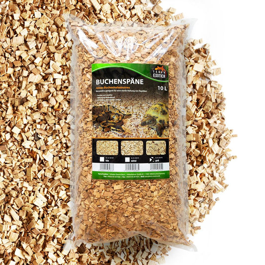 Terra Exotica Buchenspäne – 10 Liter (grob, 3–10 mm Körnung)