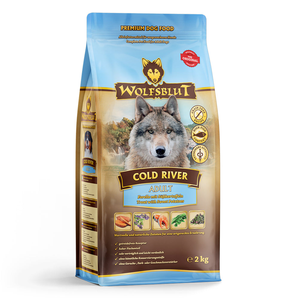 Wolfsblut Adult Cold River Trockenfutter Forelle mit Süßkartoffeln