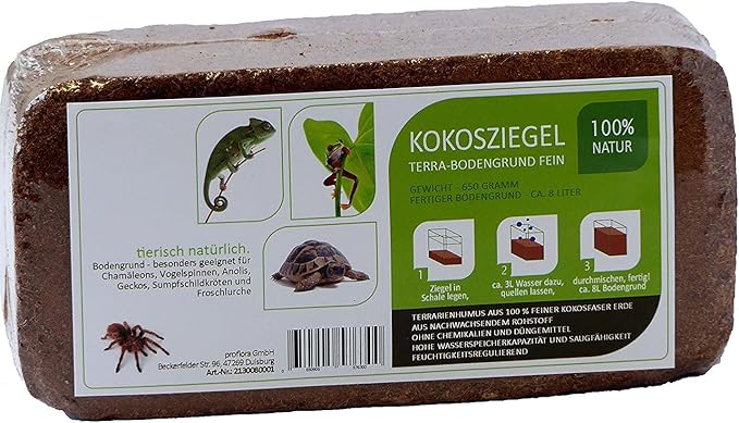 Kokosziegel Bodengrund Kokosfaserhumus 650g/8L