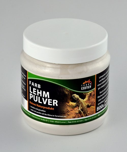 Terra Exotica Lehmpulver Lehm weiß 800g, 5kg. 25kg
