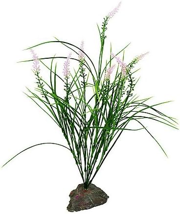 Lucky Reptile Mediterranes Gras – Kunstpflanze auf Steinsockel, ca. 40 cm