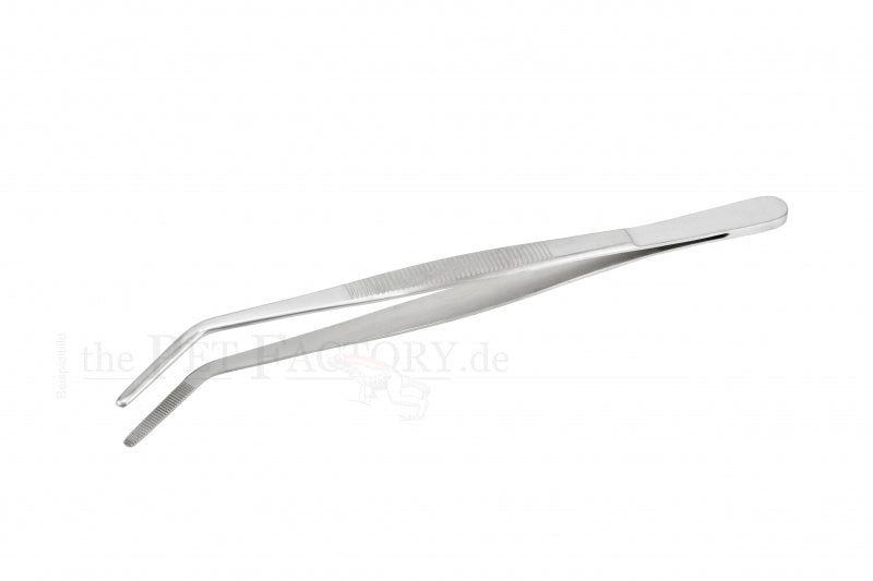 Futterpinzette Edelstahl 25 cm – gewinkelt