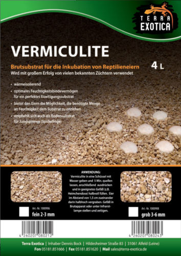 Terra Exotica Vermiculite – Fein (2–3 mm) 4L
