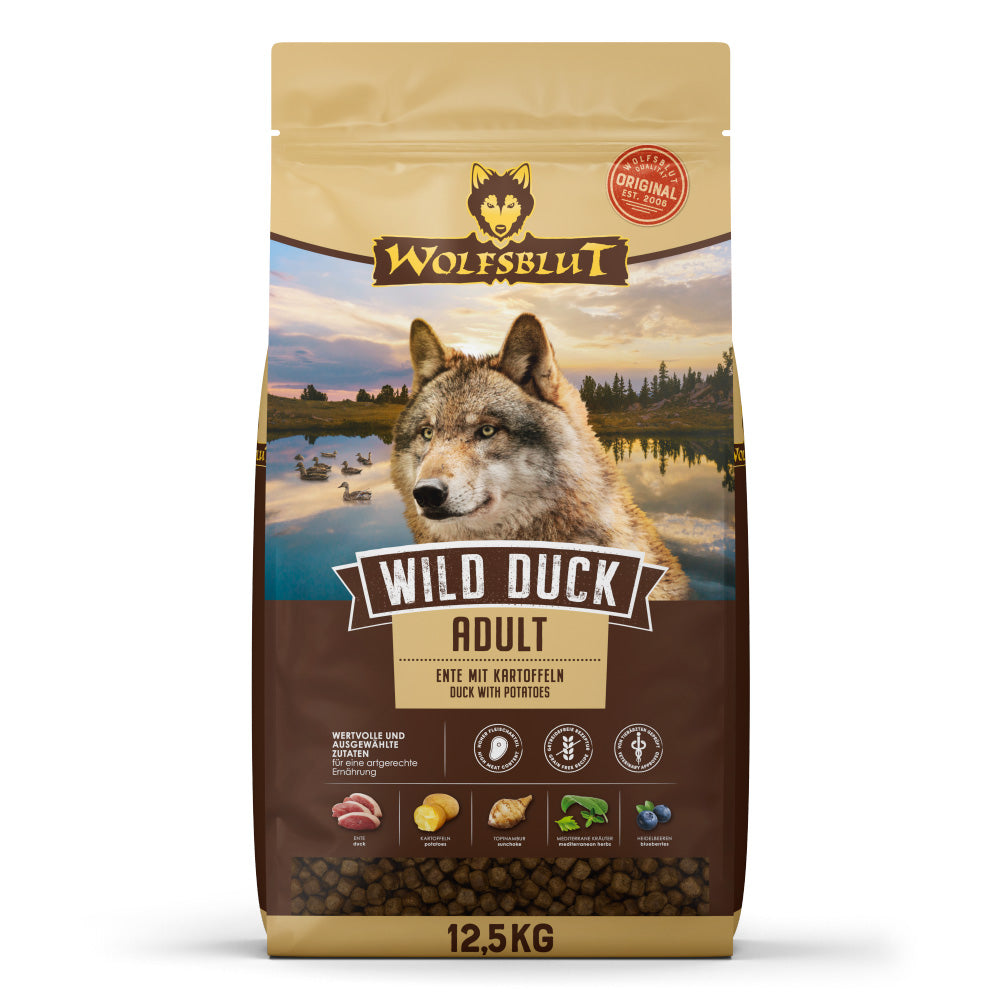 Wolfsblut Adult Wild Duck Wild Duck Adult Trockenfutter mit Ente und Kartoffel