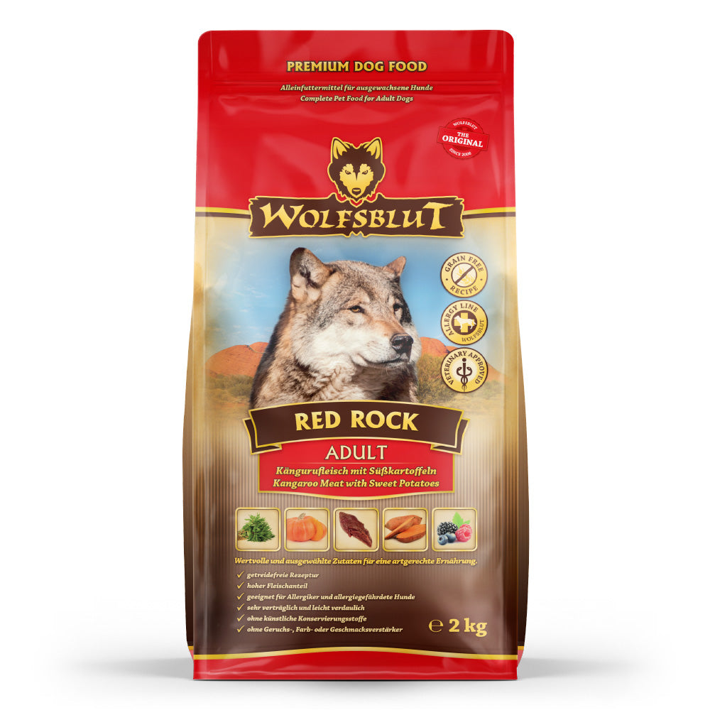 Wolfsblut Adult Red Rock Trockenfutter mit Kängurufleisch und Süßkartoffeln