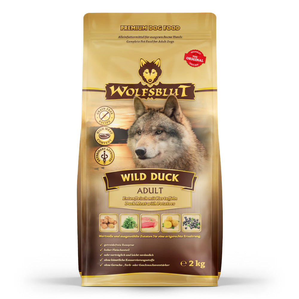 Wolfsblut Adult Wild Duck Wild Duck Adult Trockenfutter mit Ente und Kartoffel