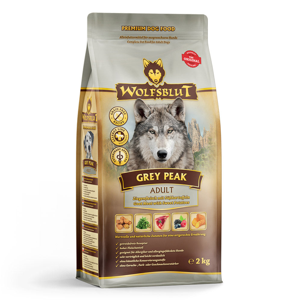 Wolfsblut Adult Grey Peak Trockenfutter Ziegenfleisch und Süßkartoffel