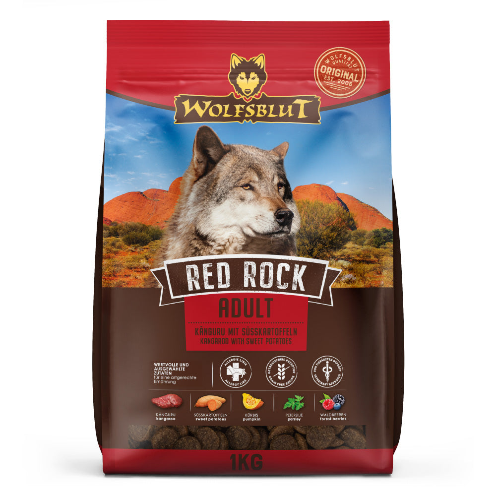 Wolfsblut Adult Red Rock Trockenfutter mit Kängurufleisch und Süßkartoffeln