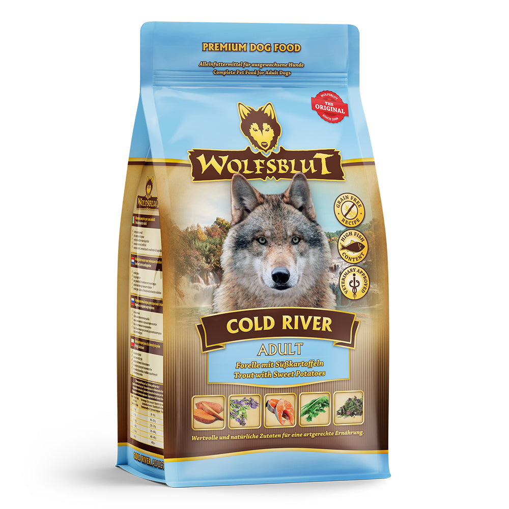 Wolfsblut Adult Cold River Trockenfutter Forelle mit Süßkartoffeln