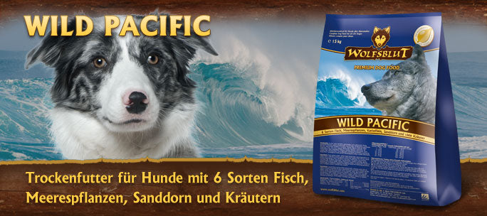 Wolfsblut Wild Pacific Adult Trockenfutter Hund mit 4 Sorten Fisch und Kartoffeln