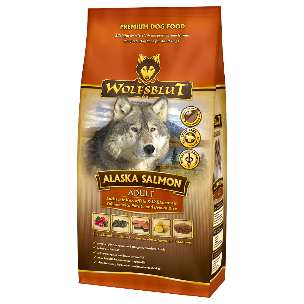 Wolfsblut Adult Alaska Salmon Trockenfutter mit Lachs und Kartoffeln